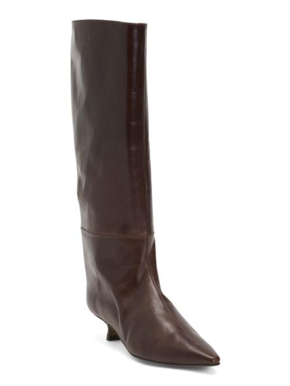 ANGEL ALARCON Made In Spain Leather High Shaft Boots With Wrapped Heel